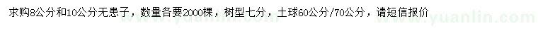 求購(gòu)8、10公分無(wú)患子