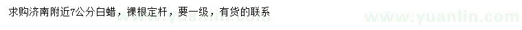 求購7公分白蠟