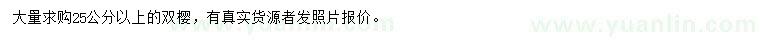 求購(gòu)25公分以上雙櫻