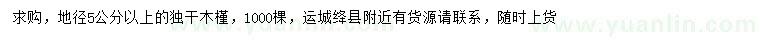 求購(gòu)地徑5公分以上木槿