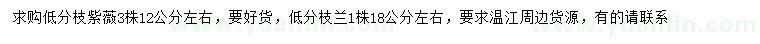 求購(gòu)12、18公分左右紫薇