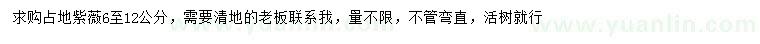 求購(gòu)6-12公分紫薇