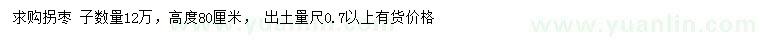 求購(gòu)高80公分拐棗