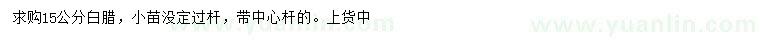 求購(gòu)15公分白蠟