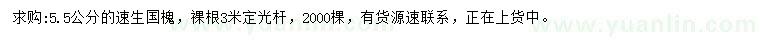 求購5.5公分速生國槐