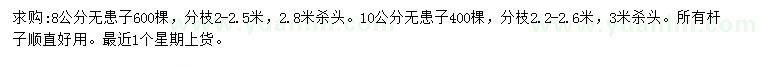 求購8、10公分無患子