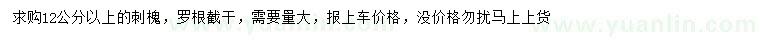求購12公分以上刺槐
