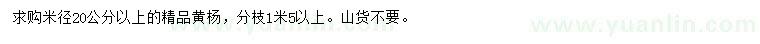 求購(gòu)米徑20公分以上黃楊