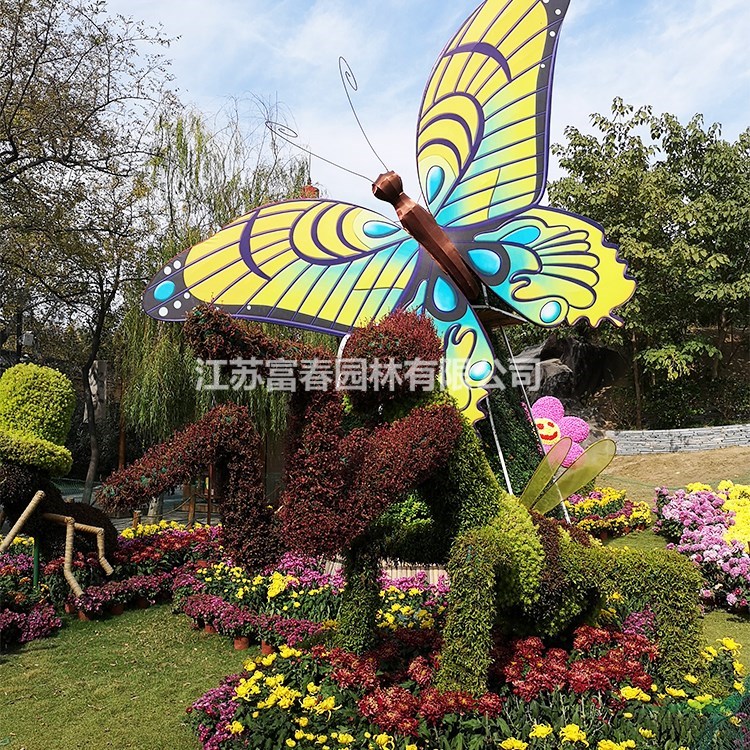 仿真植物造型綠雕 可定制人物綠雕擺件 園林景觀立體花壇