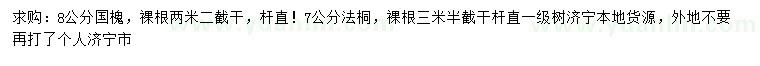 求購8公分國槐