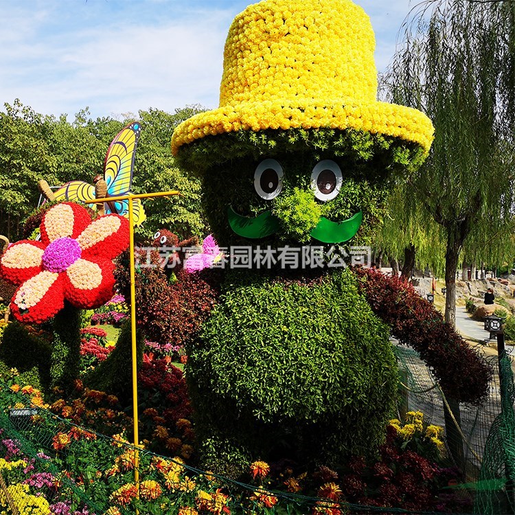 廠家直銷仿真動物綠雕 景觀綠色植物綠雕 工藝品雕塑春節(jié)綠雕造