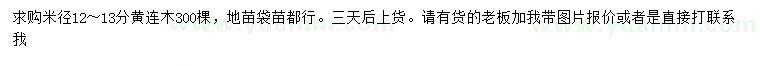 求購米徑12-13分黃連木