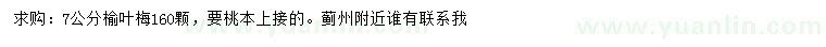 求購7公分榆葉梅