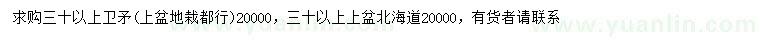 求購(gòu)30公分以上衛(wèi)矛、北海道黃楊