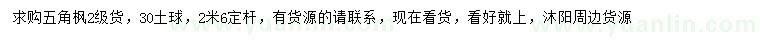 求購五角楓