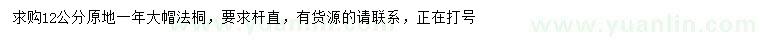 求購(gòu)12公分法桐