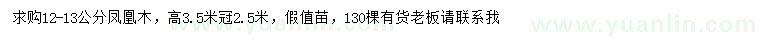 求購12-13公分鳳凰木