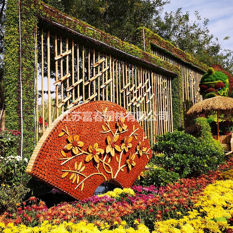 廠家制作綠色造型雕仿真植物綠雕綠植工藝品定做綠色仿真植物雕塑