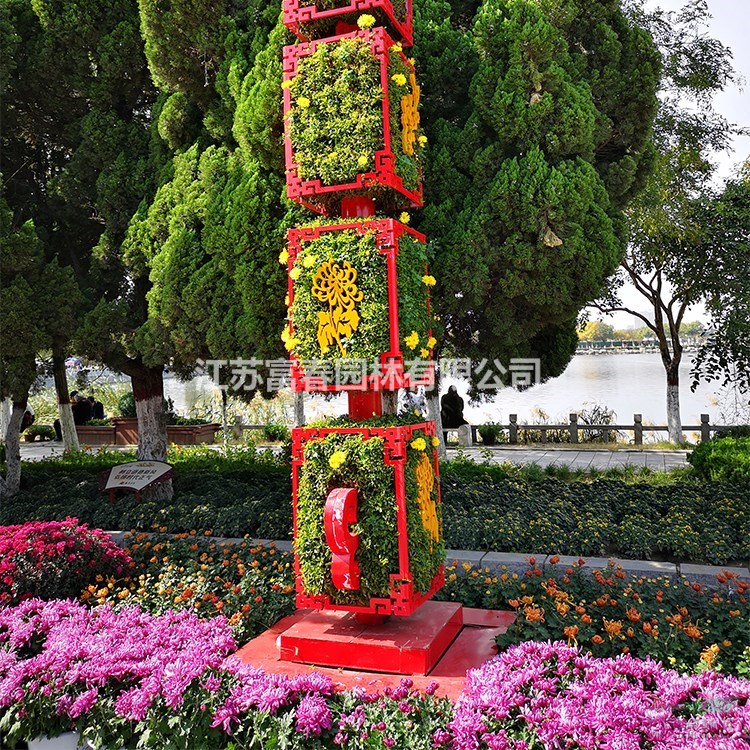 廠家制作綠色造型雕仿真植物綠雕綠植工藝品定做綠色仿真植物雕塑