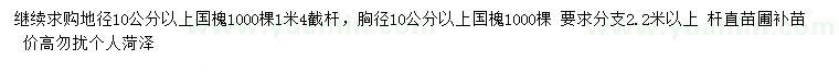 求購地徑10公分以上國槐