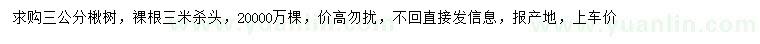 求購(gòu)3公分楸樹