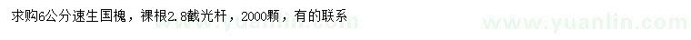 求購6公分速生國槐