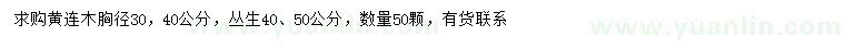 求購胸徑30、40公分黃連木