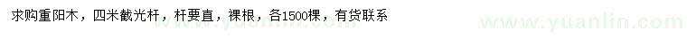 求購4米重陽木