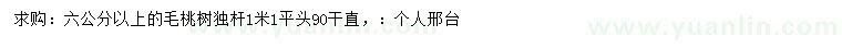 求購6公分以上毛桃樹