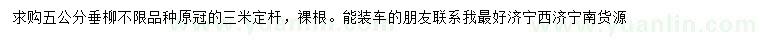 求購5公分垂柳