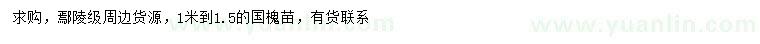 求購1-1.5米國槐