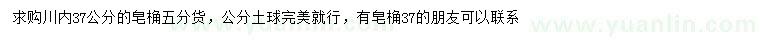 求購37公分皂角