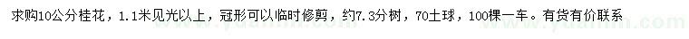 求購(gòu)10公分桂花