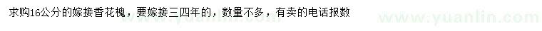 求購16公分香花槐