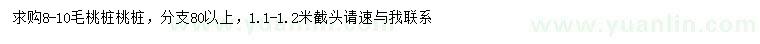 求購8-10公分毛桃樁