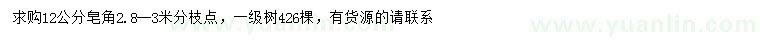 求購12公分皂角