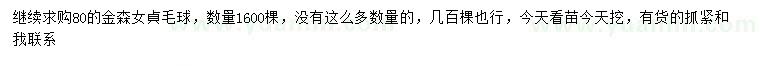 求購(gòu)80公分金森女貞球