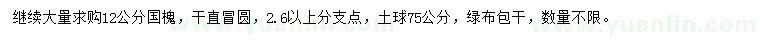 求購12公分國槐