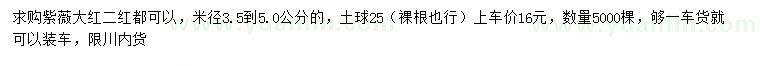 求購(gòu)米徑3.5-5公分紫薇