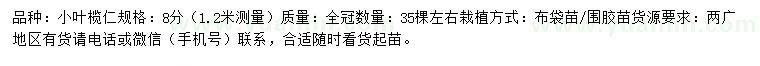 求購1.2米量8公分小葉欖仁