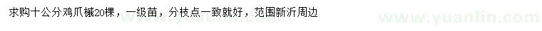 求購10公分雞爪槭