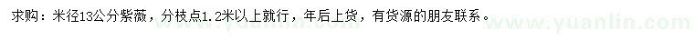 求購米徑13公分紫薇