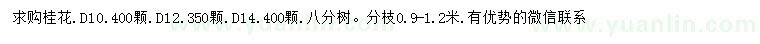 求購地徑10、12、14公分桂花