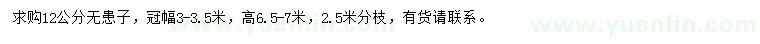 求購12公分無患子