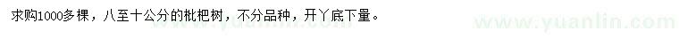 求購(gòu)8-10公分枇杷