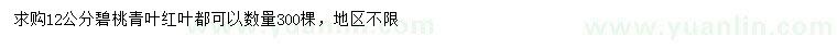 求購12公分碧桃