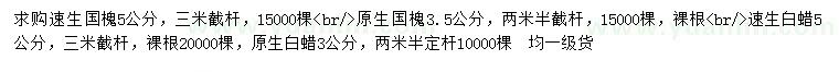 求購速生國槐、國槐、速生白蠟等