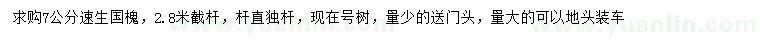 求購7公分速生國槐