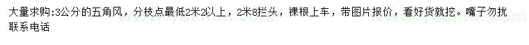 求購3公分五角楓