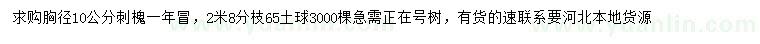 求購(gòu)胸徑10公分刺槐